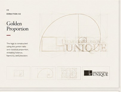 Golden ratio logo construction