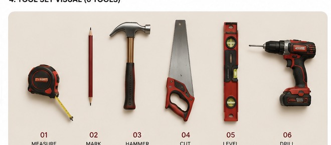 Realistic construction tool set